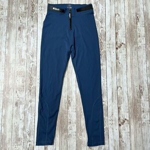 Echt Luxe Form Scrunch Leggings Navy Blue sz XS Women’s Zip Adjust Wasit 7/8